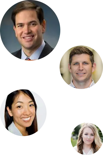 Happy woman holding phone, 258 brands joined